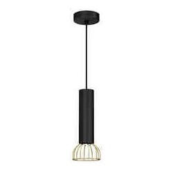 Lampy-sufitowe - oświetlenie wiszące czarno-złote loft 1xgu10 mini dante mlp7248 eko-light