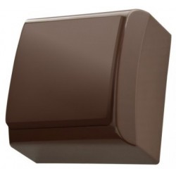 Wylaczniki-jednobiegunowe - włącznik pojedynczy natynkowy w kolorze brązowym bis łn-1b/24 ospel
