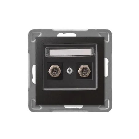 Gniazda-antenowe - gniazdo antenowe typu f podwójne impresja  gpa-2yf/m/50 ospel 