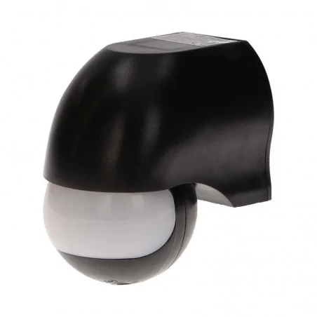 Elektroniczne-czujniki-ruchu - czarny czujnik ruchu zewnętrzny ip44 180st. regulacja pionowa i pozioma 1200w or-cr-204/b orno 