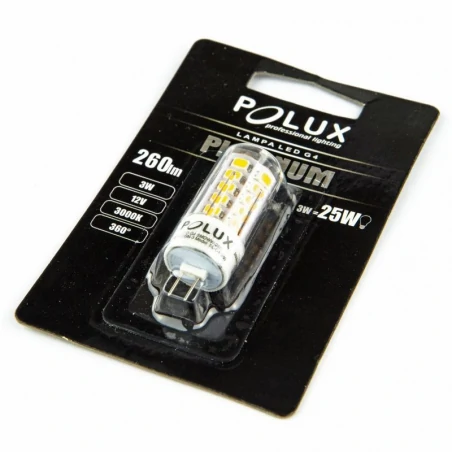 Gwint-trzonek-g4 - żarówka led g4 ciepła 3w 3000k 12v 260lm sl-g4-260 306616 goldlux 