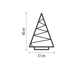 Dekoracje-swiateczne-led - dekoracja świąteczna w postaci świecącej choinki led z ozdobami 40cm 2xaa timer dcww27 emos 