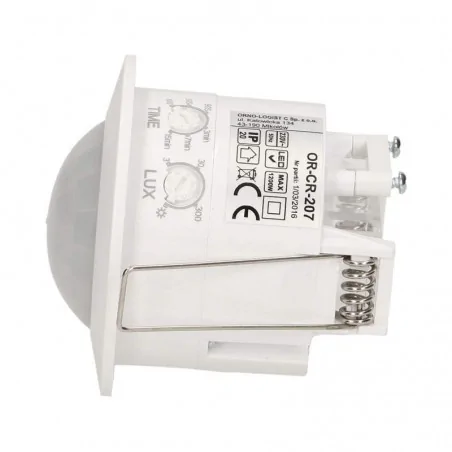 Elektroniczne-czujniki-ruchu - czujnik ruchu do sufitów podwieszanych 360st. ip20, 1200w or-cr-207 orno 