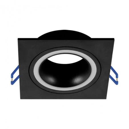 Oprawy-sufitowe - pierścień ozdobny w czarnej kwadratowej obudowie gu10/mr16 max.35w indi d small 04107 ideus 