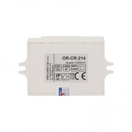 Elektroniczne-czujniki-ruchu - mały czujnik ruchu mikrofalowy mini, 360/180st. ip20 1200w or-cr-214 orno 