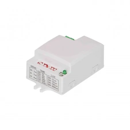 Elektroniczne-czujniki-ruchu - mikrofalowy czujnik ruchu mini  z regulacją zworkową 360/180st. ip20 1200w or-cr-229 orno 