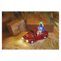 Dekoracje-swiateczne-led - dekoracja bożonarodzeniowa pick-up ze świętym mikołajem i choinkami multikolorowe światło dclw09 emos 