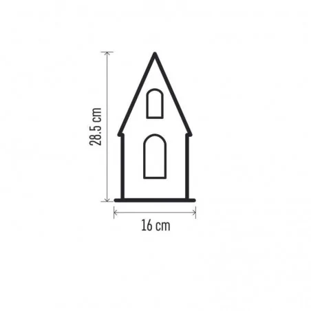Dekoracje-swiateczne-led - dekoracja świąteczna drewniany domek z bałwankami na baterie 2xaa ciepłe światło dcww18 emos 
