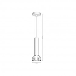 Lampy-sufitowe - białe oświetlenie wiszące z metalu 1xgu10 mini dante mlp7365 eko-light 