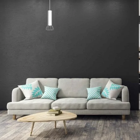 Lampy-sufitowe - białe oświetlenie wiszące z metalu 1xgu10 mini dante mlp7365 eko-light 