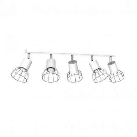 Lampy-sufitowe - listwa sufitowa 64cm biało - chromowa 5xgu10 mini dante mlp7364 eko-light 