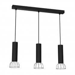 Lampy-sufitowe - nowoczesne oświetlenie wiszące czarne 3xgu10 mini dante mlp7360 eko-light