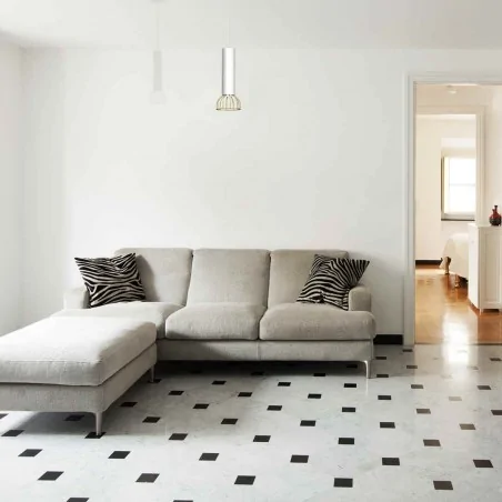 Lampy-sufitowe - metalowa lampa wisząca biało-złota 1xgu10 mini dante mlp7254 eko-light 