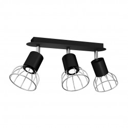 Lampy-sufitowe - oświetlenie sufitowe czarne 34cm 3xgy10 mini dante mlp7357 eko-light