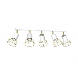 Lampy-sufitowe - nowoczesna lampa sufitowa biało-złota 5xgu10 mini dante mlp7253 eko-light
