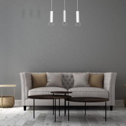 Lampy-sufitowe - lampa wisząca biała o wys. 30 -90 cm 3xgu10 mini dante mlp7366 eko-light 