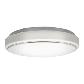 Plafony - plafoniera led okrągła biała z czujnikiem mikrofalowym 16w ip44 4000k ø325 sola smd led mvs 03532 ideus 