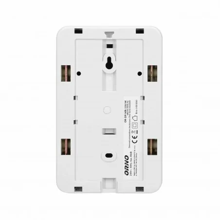 Dzwonki-do-drzwi-przewodowe - biały dzwonek elektromechaniczny dwutonowy brevis maxi ac, 230v or-dp-mr-150/w orno 