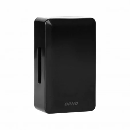 Dzwonki-do-drzwi-przewodowe - czarny dzwonek dwutonowy elektromechaniczny brevis mini ac, 230v or-dp-mr-148/b orno 