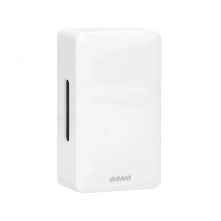 Dzwonki-do-drzwi-przewodowe - śnieżnobiały dzwonek elektromechaniczny dwutonowy brevis mini ac 230v or-dp-mr-148/pw orno 