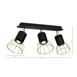 Lampy-sufitowe - potrójna lampa sufitowa - listwa 34cm 3xgu10 mini dante mlp7246 eko-light 