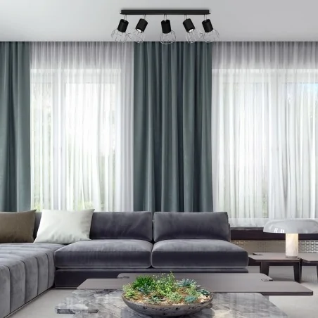 Lampy-sufitowe - listwa oświetleniowa metalowa 64cm 5xgu10 mini dante mlp7358 eko-light 