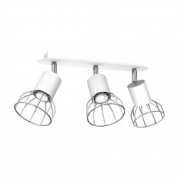 Lampy-sufitowe - loftowa lampa sufitowa biało - chromowa 3xgu10 mini dante mlp7363 eko-light