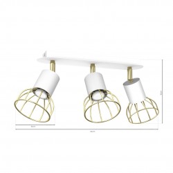 Lampy-sufitowe - szykowna lampa sufitowa listwa 34 cm 3xgu10 mini dante mlp7252 eko-light 