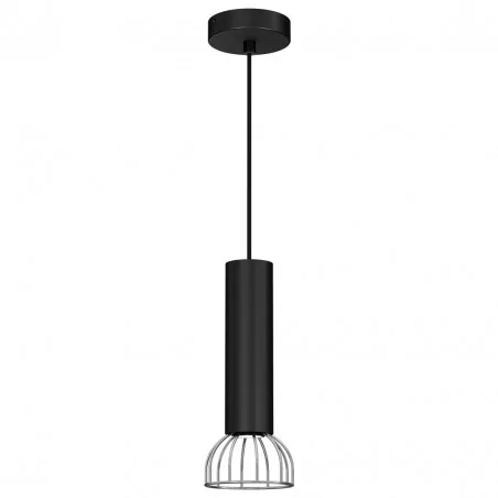 Lampy-sufitowe - czarna lampa wisząca o złotym kloszu 1xgu10 mini dante mlp7359 eko-light 