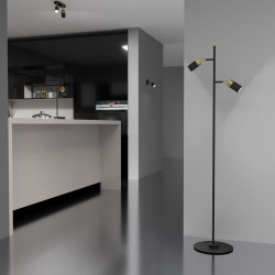 Lampy-stojace - czarna lampa podłogowa 155cm 2xgu10 joker mlp7535 eko-light 