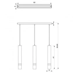 Lampy-sufitowe - lampa wisząca butelkowa zieleń + złoto 3xgu10 joker mlp7721 eko-light 