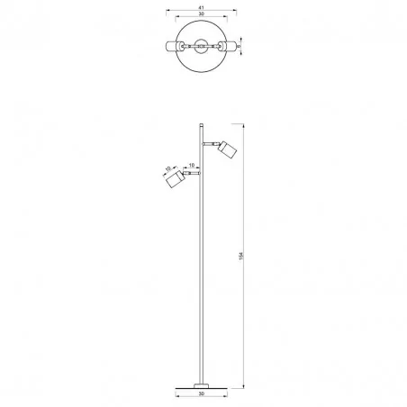 Oswietlenie - lampa podłogowa metalowa biało - złota 2xgu10 joker mlp7537 eko-light 