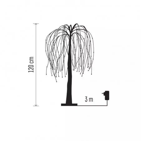 Dekoracje-swiateczne-led - świecące drzewko ogrodowe emitujące zimnym światłem ip44 dctc04 emos 