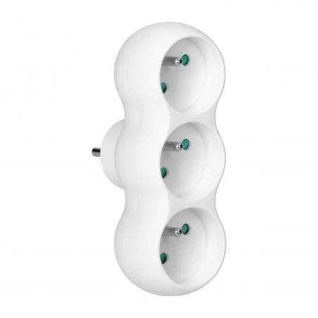 Rozgalezniki - rozgałęźnik "bałwanek" z wtyczką centralną 3x2p+z or-ae-13251 orno 