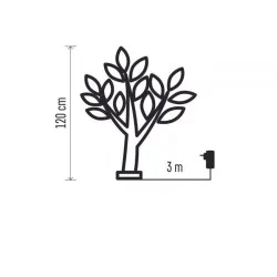 Dekoracje-swiateczne-led - świąteczne drzewko ogrodowe świecące ciepłym światłem 120cm ip44 dctw13 emos 