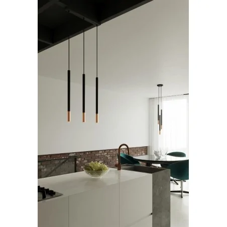 Lampy-sufitowe - potrójne oświetlenie wiszące okrągłe 20cm 3xg9 mozaica 3p sl.0890 sollux 