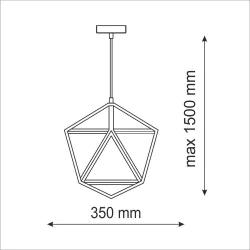 Lampy-sufitowe - 318848 złota lampa sufitowa geometryczna e27 20w il mio denmark gold polux 