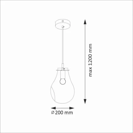 Lampy-sufitowe - lampa wisząca szklana niebieska e27 kimberly blue 316257 polux 