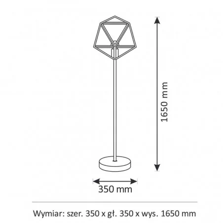 Lampy-stojace - złota lampa podłogowa stalowa e27 denmark 318855 polux 