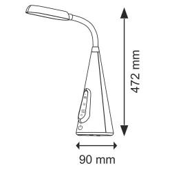 Lampki-biurkowe - lampka biurkowa led z wyświetlaczem biała 7w 3000k multi 311252 polux 