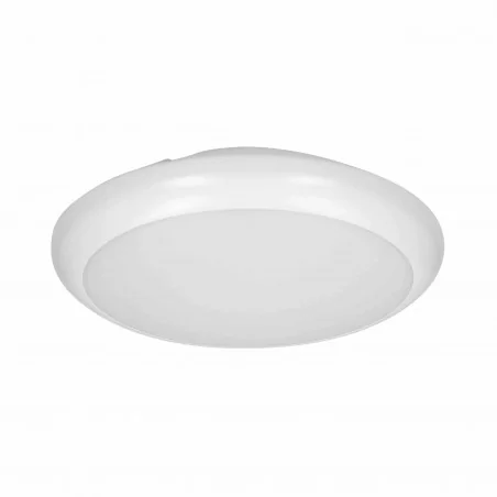 Plafony - biały plafon led 12w z mikrofalowym czujnikiem ruchu 800lm ip65 4000k ik10 lapis ad-pl-6118wlpmm4 orno 