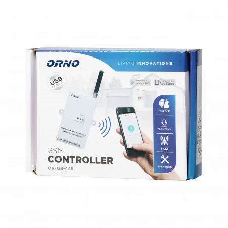 Sterowniki-i-odbiorniki - kontroler gsm do sterowania bramą, z wejściem usb or-gb-449 orno 