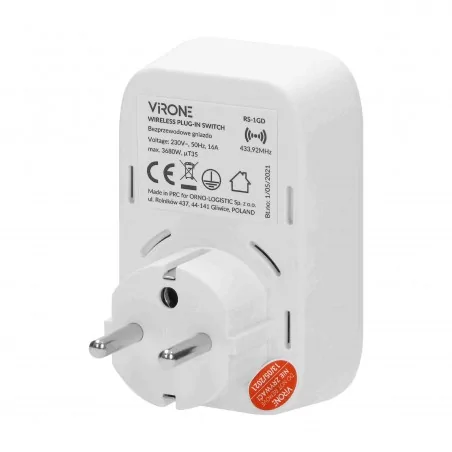 Urzadzenia-zdalnie-sterowane - trzy gniazda bezprzewodowe na pilota z funkcją timera 3+1 rs-1 orno 