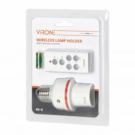 Urzadzenia-zdalnie-sterowane - bezprzewodowe gniazdo żarówki z gwintem e27 sterowane pilotem rs-6 orno 