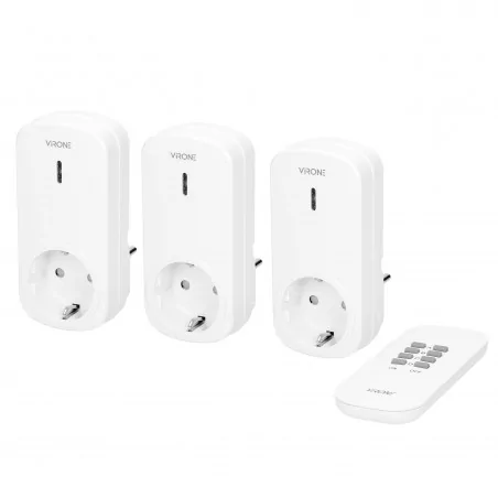 Urzadzenia-zdalnie-sterowane - zestaw gniazd bezprzewodowych na pilota w wersji schuko rs-3(gs) orno 