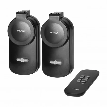 Urzadzenia-zdalnie-sterowane - gniazda schuko bezprzewodowe na pilota 2+1 ip44 rs-2(gs) orno 