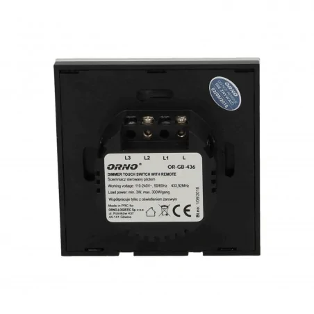 Inteligentny-dom - bezprzewodowy ściemniacz światła sterowany pilotem or-gb-436 orno 