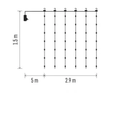 Oswietlenie-choinkowe - kurtyna nano łezki z ciepłym światłem 3,6w 8 trybów ip44 d3ew03 emos 