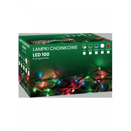 Oswietlenie-choinkowe - wielokolorowe lampki choinkowe 100 led światełka na choinkę multikolor ip20 inq 