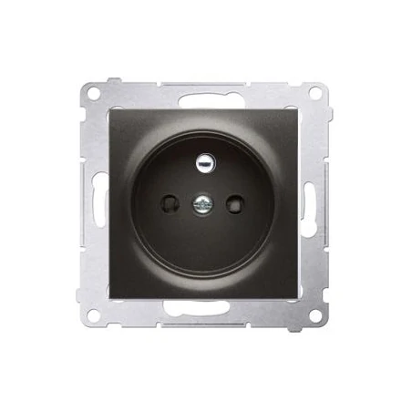 Gniazda-podwojne-podtynkowe - gniazdo pojedyncze z uziemieniem z przesłonami torów do ramek nature i premium antracyt dgz1cz.01/48 simon 54 kontakt-simon 